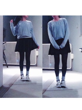 「ブルー x ホワイト」｜Culumi さん（レディース・159cm）の冬コーディネート