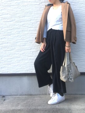 「RETRO GIRL（レトロガール）のアイテム（ダッフルコート）」を使った、rumikさん（レディース・163cm）の秋コーディネート