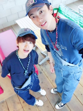 「カップルコーデ」｜親衛ゆきこさん（レディース・156cm）の春コーディネート