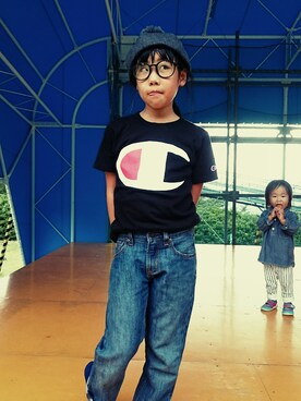 「EYECE（アイス）のアイテム」を使った、福すけさん（キッズ・122cm）の秋コーディネート