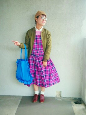 「haco!（ハコ）のアイテム（その他シューズ）」を使った、福すけさん（レディース・155cm）の春コーディネート