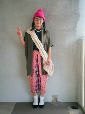 「アイテム（ソックス/靴下）」を使った、福すけさん（レディース・155cm）の春コーディネート