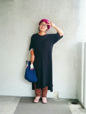 「GUワンピース」｜福すけさん（レディース・155cm）の秋コーディネート