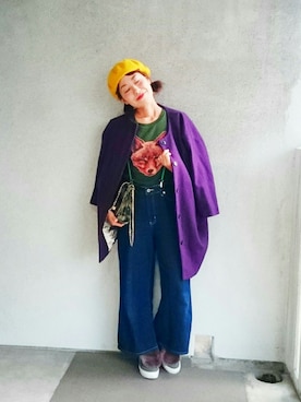 「フェリシモキッズ（フェリシモキッズ）のアイテム」を使った、福すけさん（レディース・154cm）の秋コーディネート