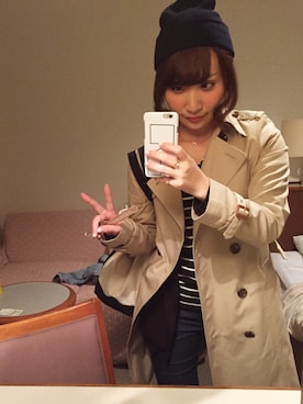 「N.（N. Natural Beauty Basic）（エヌエヌナチュラルビューティーベーシック）のアイテム（トレンチコート）」を使った、SANAMIさん（レディース・151cm）の春コーディネート