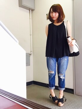 「厚底」｜SANAMIさん（レディース・151cm）の夏コーディネート