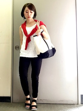 「7月WEAR夏のサンダル祭り」｜「アイテム（その他）」を使った、SANAMIさん（レディース・151cm）の夏コーディネート