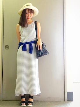 「JELLY BEANS」｜「アイテム（帽子）」を使った、SANAMIさん（レディース・151cm）の夏コーディネート