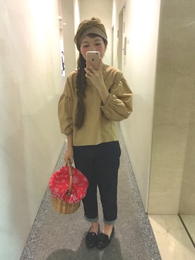 「バルーンスリーブ」｜kさん（レディース・150cm）の秋コーディネート