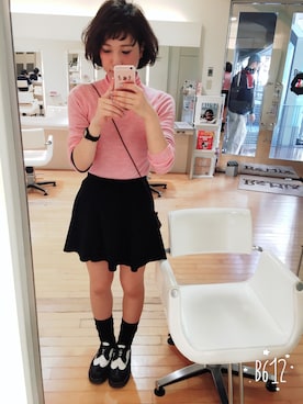 「リブタートルネック」｜「アイテム（その他シューズ）」を使った、かよこ。さん（レディース・168cm）の秋コーディネート
