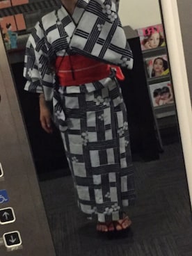 「祭り」｜「アイテム（その他シューズ）」を使った、未來さん（レディース・150cm）の夏コーディネート