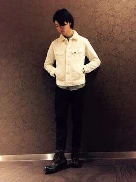 「abahouse」｜「アイテム（デニムジャケット）」を使った、tottoriさん（メンズ・178cm）の秋コーディネート