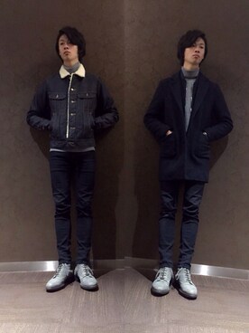 「abahouse」｜「アイテム（デニムジャケット）」を使った、tottoriさん（メンズ・178cm）の秋コーディネート