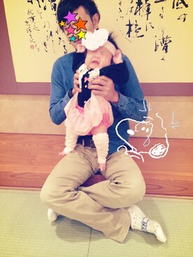 「アイテム（ロンパース、ブラック系）」を使った、meirintan☆☆さん（キッズ・60cm）の冬コーディネート