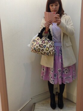 「MERCURYDUO（マーキュリーデュオ）のアイテム（その他）」を使った、arisaさん（レディース・161cm）の冬コーディネート