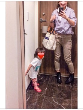 「Drawer（ドゥロワー）のアイテム（その他パンツ）」を使った、むしこさん（レディース・162cm）の夏コーディネート