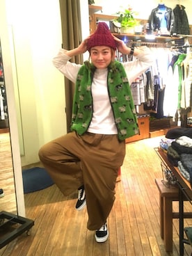 「FANEUIL（ファヌル）のアイテム」を使った、リナリナ～さん（レディース・158cm）の秋コーディネート