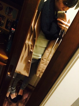 「学校」｜「アイテム（ダウンジャケット/コート）」を使った、aichan。さん（レディース・151cm）の冬コーディネート