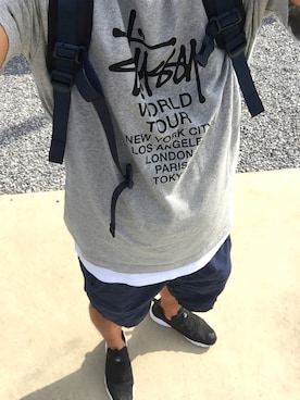 「Reebok（リーボック）のユニセックス リーボック インスタ ポンプフューリー ブラック Reebok INSTAPUMP FURY OG V65750（スニーカー）」を使った、rinkapapaさん（メンズ・181cm）の夏コーディネート