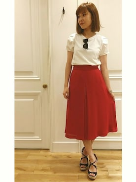 「Banner Barrett（バナーバレット）のアイテム」を使った、RINAさん（レディース・158cm）の夏コーディネート