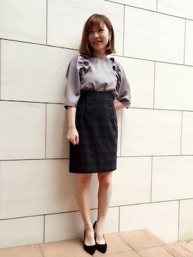 「Banner Barrett（バナーバレット）のアイテム」を使った、RINAさん（レディース・158cm）の夏コーディネート