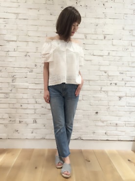 「Banner Barrett（バナーバレット）のアイテム」を使った、RINAさん（レディース・158cm）の夏コーディネート