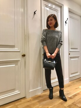 「Banner Barrett（バナーバレット）のアイテム（ブーツ）」を使った、RINAさん（レディース・158cm）の秋コーディネート