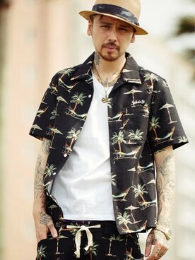 「Ollie（オーリー）のアイテム」を使った、Olliemagazineさん（メンズ・175cm）の夏コーディネート