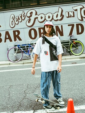 「Ollie（オーリー）のアイテム」を使った、Olliemagazineさん（メンズ・175cm）の夏コーディネート