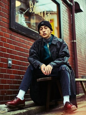 「Ollie（オーリー）のアイテム」を使った、Olliemagazineさん（メンズ・178cm）の冬コーディネート