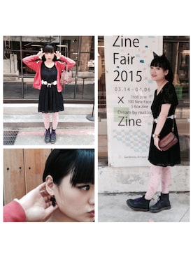 「ネコミミ」｜「アイテム（アクセサリー）」を使った、Hazelさん（レディース・156cm）の春コーディネート