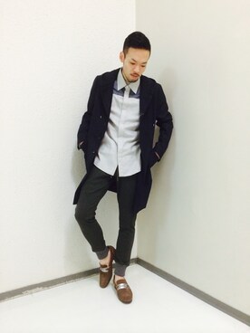 「HALB（ハルプ）のアイテム（パンツ）」を使った、OPさん（メンズ・168cm）の秋コーディネート
