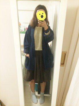 「キュロット」｜「アイテム（デニムジャケット）」を使った、ももたろうさん（レディース・165cm）の秋コーディネート