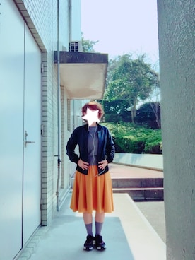 「Bou Jeloud（ブージュルード）のアイテム（ブルゾン）」を使った、510さん（レディース・152cm）の秋コーディネート