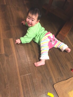 「MIKI HOUSE（ミキハウス）のアイテム（その他）」を使った、KARENさん（キッズ・70cm）の冬コーディネート
