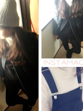 「imvely（-）のアイテム（ニット/セーター）」を使った、momoさん（レディース・158cm）の冬コーディネート