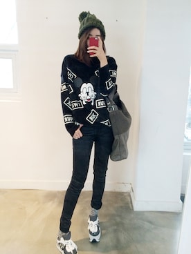 「ルーズフィット」｜NIPONJJUYAさん（レディース・165cm）の冬コーディネート