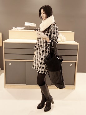 「韓国ファッション」｜NIPONJJUYAさん（レディース・165cm）の冬コーディネート