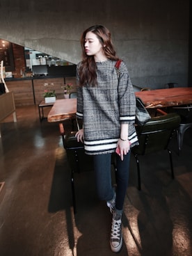 「ブレスレット」｜「アイテム（ワンピース/ドレス）」を使った、NIPONJJUYAさん（レディース・165cm）の冬コーディネート