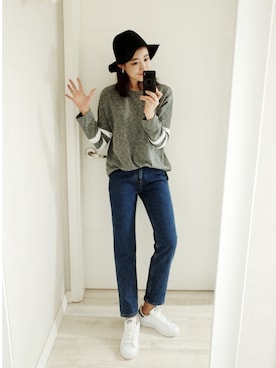 「ルーズフィット」｜NIPONJJUYAさん（レディース・165cm）の冬コーディネート