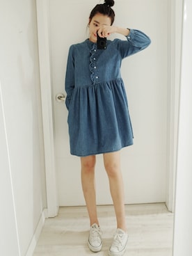 「シャーリング」｜NIPONJJUYAさん（レディース・165cm）の春コーディネート