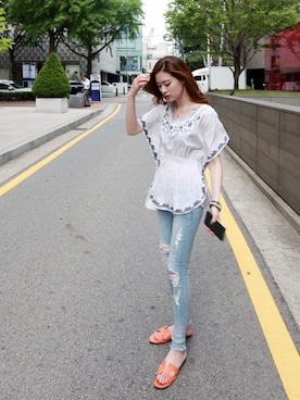 「韓国ファッション」｜NIPONJJUYAさん（レディース・165cm）の春コーディネート