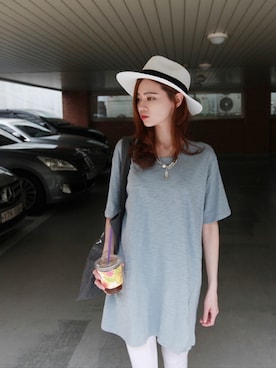「お気に入りのTシャツ」｜NIPONJJUYAさん（レディース・165cm）の春コーディネート