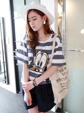 「韓国ファッション」｜NIPONJJUYAさん（レディース・165cm）の夏コーディネート