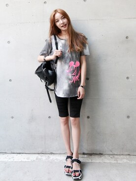 「ミッキー」｜NIPONJJUYAさん（レディース・165cm）の夏コーディネート