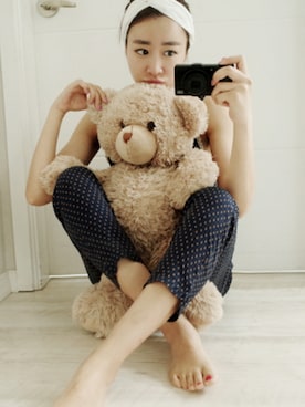 「アイテム（タンクトップ、ブルー系）」を使った、NIPONJJUYAさん（レディース・165cm）の夏コーディネート