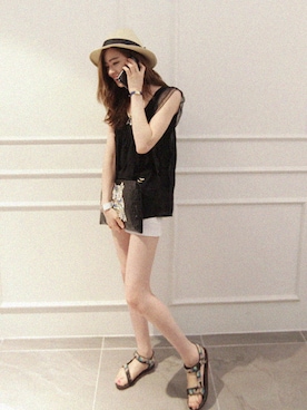 「ブレスレット」｜NIPONJJUYAさん（レディース・165cm）の夏コーディネート