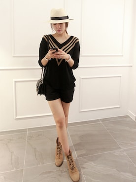 「モノトーン」｜NIPONJJUYAさん（レディース・165cm）の夏コーディネート