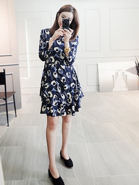 「Aラインワンピース」｜NIPONJJUYAさん（レディース・165cm）の秋コーディネート