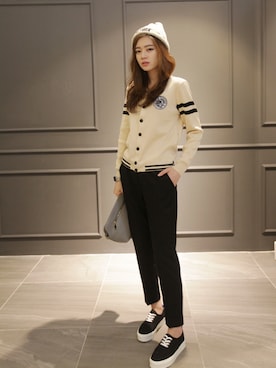 「韓国ファッション」｜NIPONJJUYAさん（レディース・165cm）の秋コーディネート